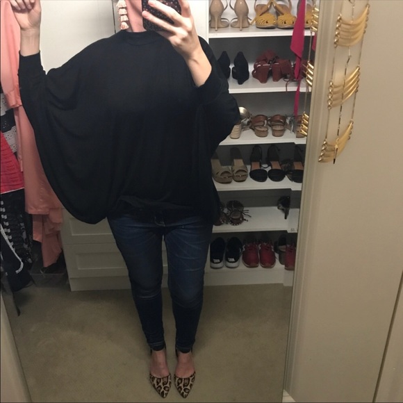 1 left, Sz L! Batwing Dolman Sleeve Poncho Tunic - Picture 3 of 5